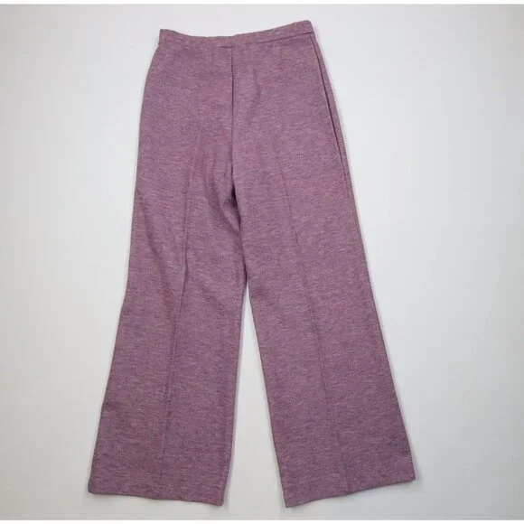 Deadstock Vtg 70s Streetwear Womens 16 Wool Blend Knit Bell Bottoms Pants USA